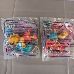 VTG 1997 The Simpsons Subway Toys Lot - Bart Skateboard & Lisa Saxophone NIP 90s